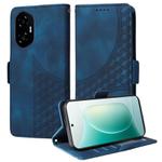 For Honor 300 Embossed Rhombus Starry Leather Phone Case(Blue)