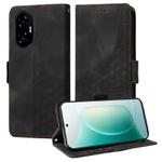 For Honor 300 Embossed Rhombus Starry Leather Phone Case(Black)