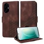 For Honor 300 Embossed Rhombus Starry Leather Phone Case(Brown)