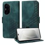For Honor 300 Pro Embossed Rhombus Starry Leather Phone Case(Green)