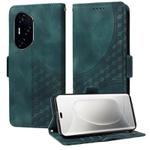 For Honor 300 Ultra Embossed Rhombus Starry Leather Phone Case(Green)