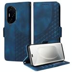 For Honor 300 Ultra Embossed Rhombus Starry Leather Phone Case(Blue)