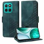 For Honor X8c 4G Embossed Rhombus Starry Leather Phone Case(Green)