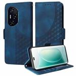 For Honor 400 Embossed Rhombus Starry Leather Phone Case(Blue)