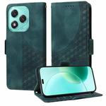 For Honor 400 Lite Embossed Rhombus Starry Leather Phone Case(Green)