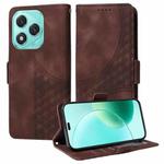 For Honor 400 Lite Embossed Rhombus Starry Leather Phone Case(Brown)