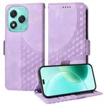 For Honor 400 Lite Embossed Rhombus Starry Leather Phone Case(Purple)