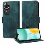 For Honor Play 60 Embossed Rhombus Starry Leather Phone Case(Green)