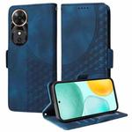 For Honor Play 60 Embossed Rhombus Starry Leather Phone Case(Blue)