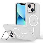 For iPhone 13 Magsafe Skin Feel Lens Holder Phone Case(Transparent)