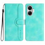 For Redmi Turbo 4 Pro / Xiaomi Poco F7 Heart Pattern Skin Feel Leather Phone Case(Light Blue)