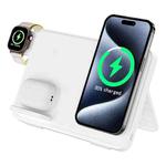 C30 15W 3 in 1 Magnetic Wireless Charger with Night Light(White)