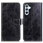 For Samsung Galaxy S24 FE 5G Retro Crazy Horse Texture Leather Phone Case(Black)