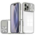 For iPhone 16 Pro Sliding Camshield Acrylic Hybrid TPU Phone Case(Grey)