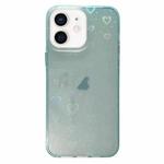 For iPhone 11 Love Pattern Transparent Lens Frame IMD Acrylic Phone Case(Green)