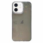 For iPhone 11 Love Pattern Transparent Lens Frame IMD Acrylic Phone Case(Black)
