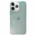 For iPhone 11 Pro Max Love Pattern Transparent Lens Frame IMD Acrylic Phone Case(Green)