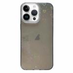 For iPhone 12 Pro Love Pattern Transparent Lens Frame IMD Acrylic Phone Case(Black)