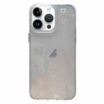 For iPhone 12 Pro Love Pattern Transparent Lens Frame IMD Acrylic Phone Case(White)