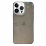 For iPhone 13 Pro Love Pattern Transparent Lens Frame IMD Acrylic Phone Case(Black)