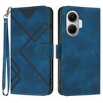 For Redmi Turbo 4 Pro / Xiaomi Poco F7 Line Pattern Skin Feel Leather Phone Case(Royal Blue)