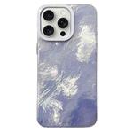 For iPhone 15 Pro Tinfoil Texture Colorful Lens Frame IMD Acrylic Phone Case(Silver)