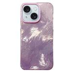 For iPhone 15 Plus Tinfoil Texture Colorful Lens Frame IMD Acrylic Phone Case(Pink)