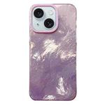For iPhone 15 Tinfoil Texture Colorful Lens Frame IMD Acrylic Phone Case(Pink)