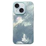 For iPhone 15 Tinfoil Texture Colorful Lens Frame IMD Acrylic Phone Case(Green)