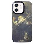 For iPhone 12 Tinfoil Texture Colorful Lens Frame IMD Acrylic Phone Case(Black)