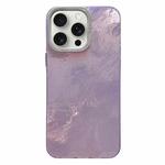 For iPhone 15 Pro Tinfoil Texture Diamond Lens Frame IMD Acrylic Phone Case(Purple)