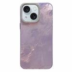 For iPhone 15 Plus Tinfoil Texture Diamond Lens Frame IMD Acrylic Phone Case(Purple)