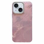 For iPhone 15 Plus Tinfoil Texture Diamond Lens Frame IMD Acrylic Phone Case(Pink)