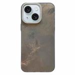 For iPhone 15 Tinfoil Texture Diamond Lens Frame IMD Acrylic Phone Case(Black)