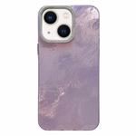 For iPhone 13 Tinfoil Texture Diamond Lens Frame IMD Acrylic Phone Case(Purple)