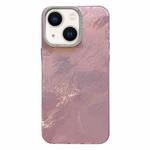 For iPhone 13 Tinfoil Texture Diamond Lens Frame IMD Acrylic Phone Case(Pink)