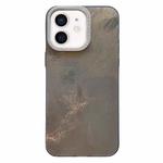 For iPhone 12 Tinfoil Texture Diamond Lens Frame IMD Acrylic Phone Case(Black)