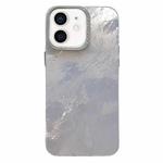 For iPhone 12 Tinfoil Texture Diamond Lens Frame IMD Acrylic Phone Case(Silver)