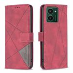 For HMD Pulse PRO / Pulse / Pulse+ Magnetic Buckle Rhombus Texture Leather Phone Case(Red)