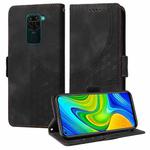 For Redmi Note 9 4G Global Embossed Rhombus Starry Leather Phone Case(Black)