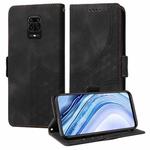 For Redmi Note 9 Pro 4G Embossed Rhombus Starry Leather Phone Case(Black)