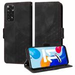For Redmi Note 11 4G / 11S Global Embossed Rhombus Starry Leather Phone Case(Black)
