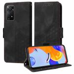 For Redmi Note 12 Pro 4G Embossed Rhombus Starry Leather Phone Case(Black)