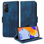 For Redmi Note 11 Pro 4G / 5G Global Embossed Rhombus Starry Leather Phone Case(Blue)