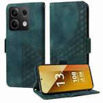 For Redmi Note 13 5G Embossed Rhombus Starry Leather Phone Case(Green)