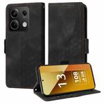 For Redmi Note 13 5G Embossed Rhombus Starry Leather Phone Case(Black)