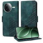 For Redmi K80 Embossed Rhombus Starry Leather Phone Case(Green)