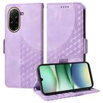 For Redmi A5 4G 173.3mm Embossed Rhombus Starry Leather Phone Case(Purple)