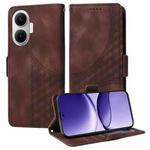 For Redmi Turbo 4 Pro / Xiaomi Poco F7 Embossed Rhombus Starry Leather Phone Case(Brown)
