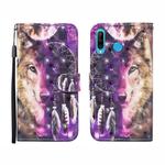 For Huawei P30 lite 3D Painted Pattern Horizontal Flip Leather Case with Holder & Wallet & Card slot & Lanyard(Wind Chime Wolf)